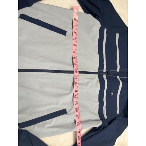 Travis Mathew’s golf navy & grey striped full zip jacket mens size medium - Picture 7 of 7